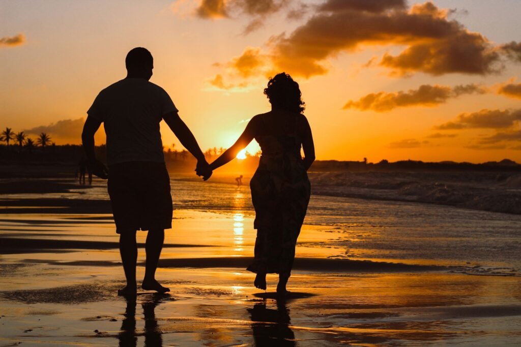 Empty Nest Transition, couple on the beach